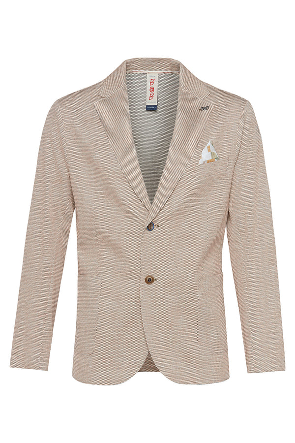 EASYX585 バーズアイプリントジャケット / GOCCIA ライトブルー