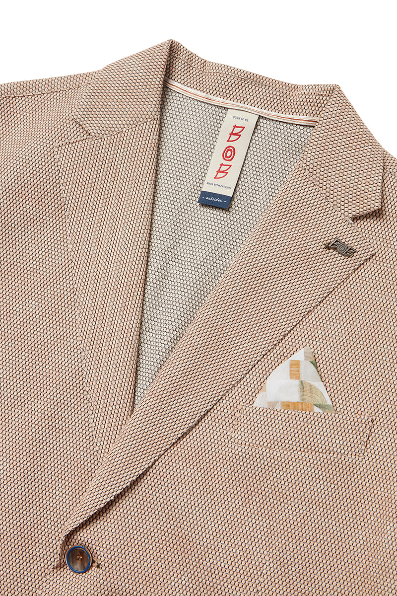 EASYX585 バーズアイプリントジャケット/ ROSA ピンク系