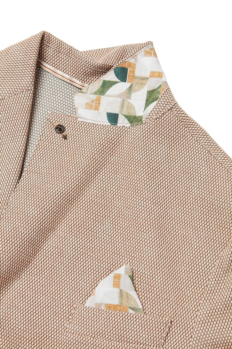 EASYX585 バーズアイプリントジャケット/ ROSA ピンク系