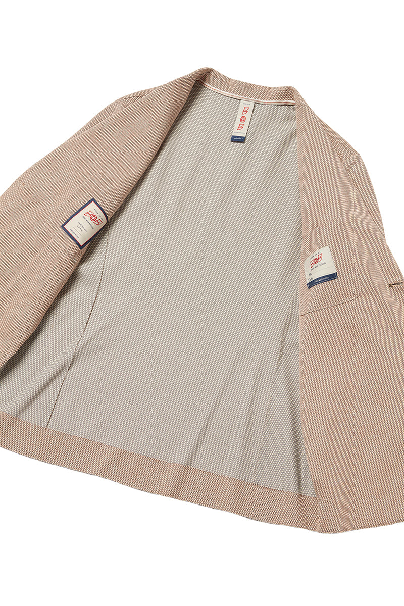 EASYX585 バーズアイプリントジャケット/ ROSA ピンク系