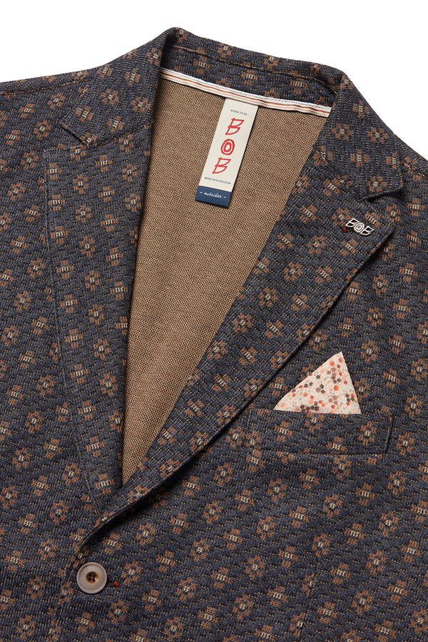 JAKE571 フラワープリントパターンジャケット / BLU ブルー