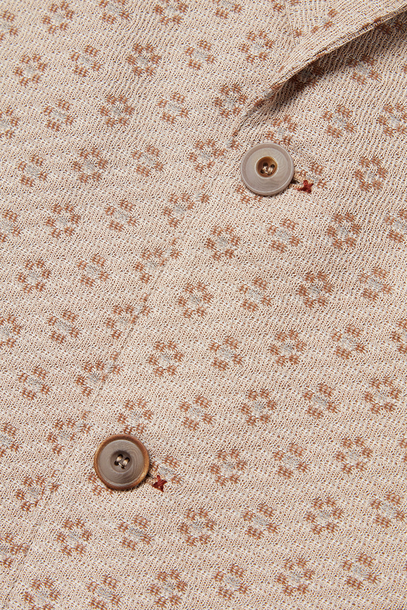 JAKE571 フラワープリントパターンジャケット / NOCE ウォールナットブラウン