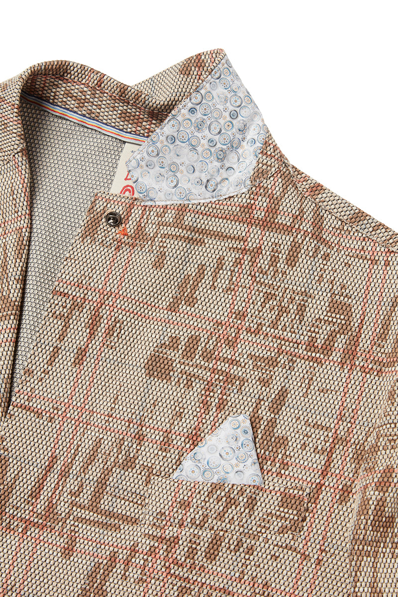 PICKY584 カスリ調グレンチェックジャケット / VAR2 ベージュ