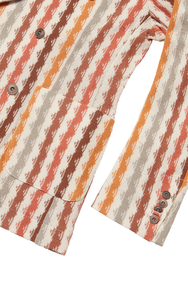 MOP576 ダブルブレストストライプジャケット / VAR1 オレンジベース