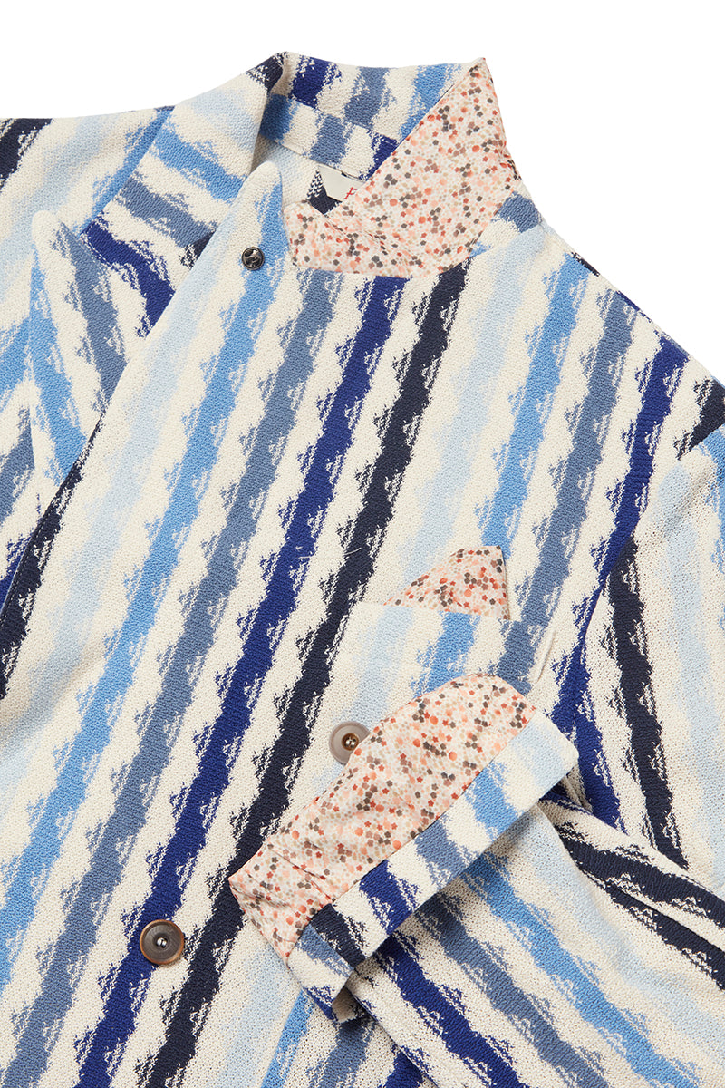 MOP576 ダブルブレストストライプジャケット / VAR2 ブルーベース