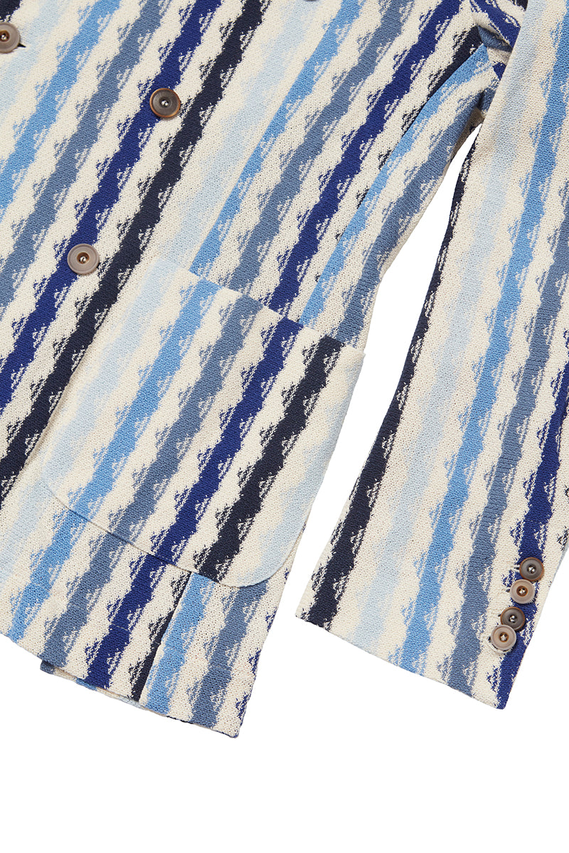 MOP576 ダブルブレストストライプジャケット / VAR2 ブルーベース