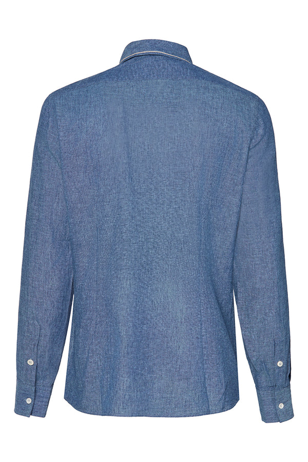 LOP519R エンブロイダリーリネンシャツ / JEANS インディゴ