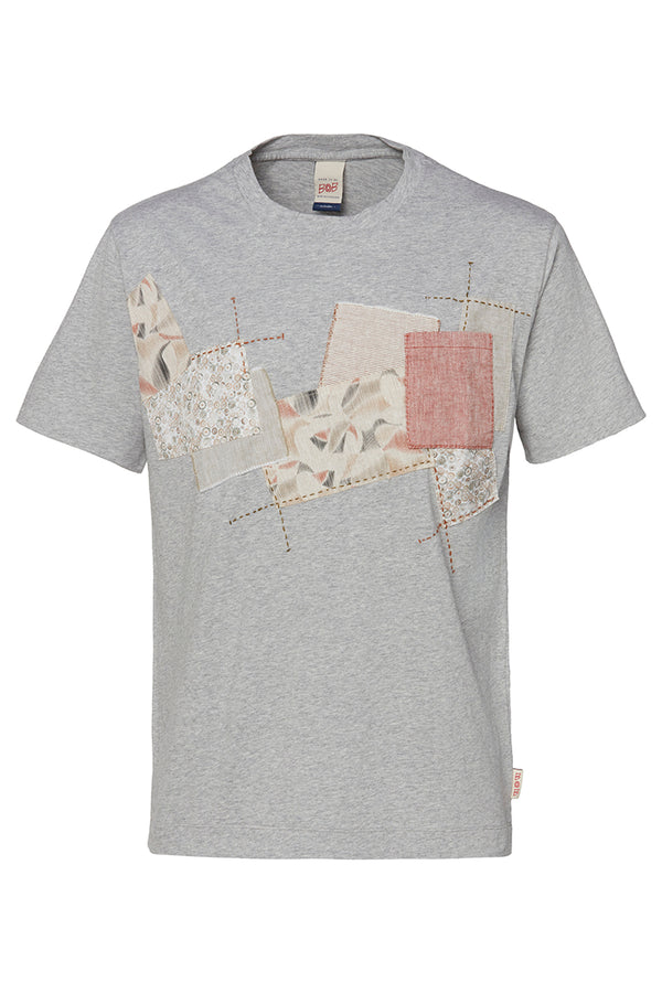 BARRY パッチワークTシャツ / GRIGIO グレー