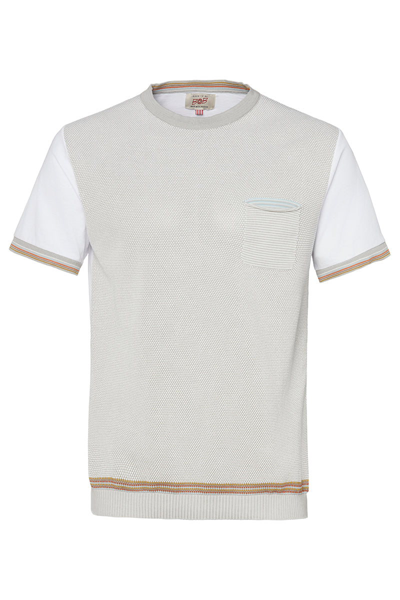 JEPY ニットコンビTEE / VAR1 ライトグレー系