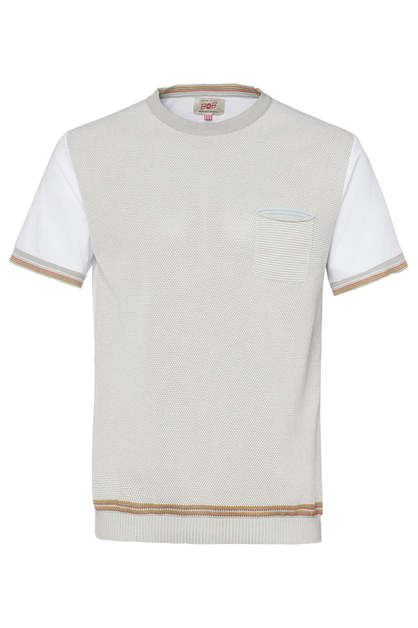 JEPY ニットコンビTEE / VAR1 ライトグレー系