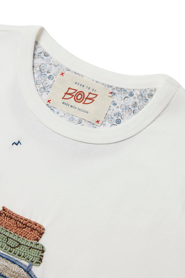 JOIN ハンドステッチTシャツ / CREMA クリーム