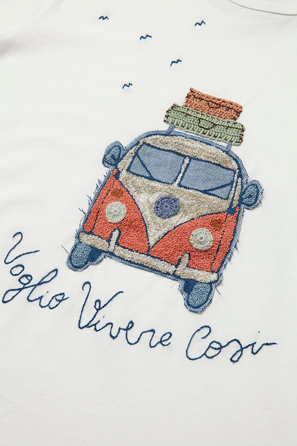 JOIN ハンドステッチTシャツ / CREMA クリーム