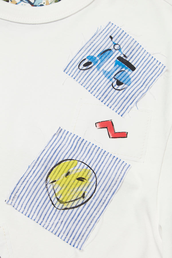 MALIBU パッチワークTシャツ / CREMA クリーム