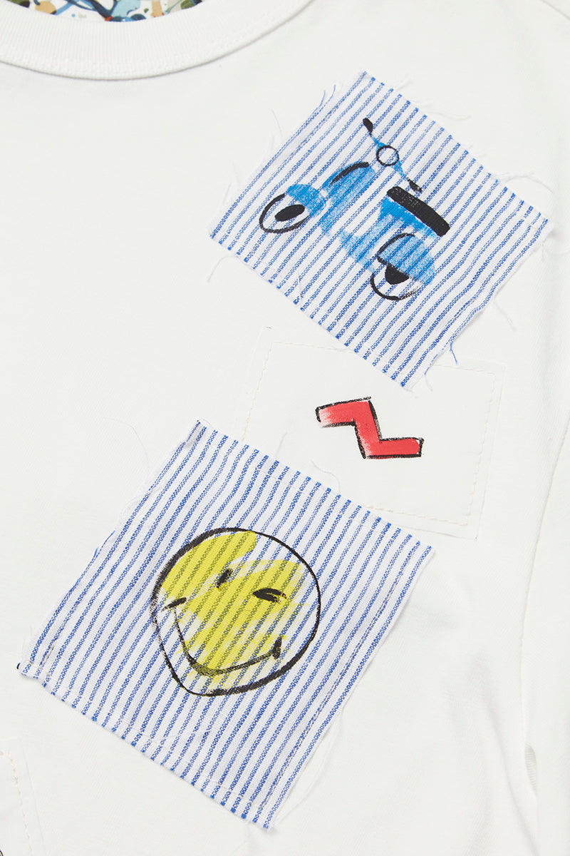 MALIBU パッチワークTシャツ / CREMA クリーム