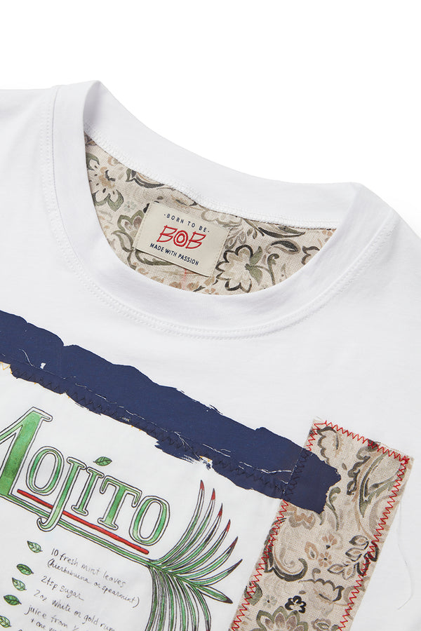 COCKTAIL カクテルレシピTシャツ / BIANCO ホワイト