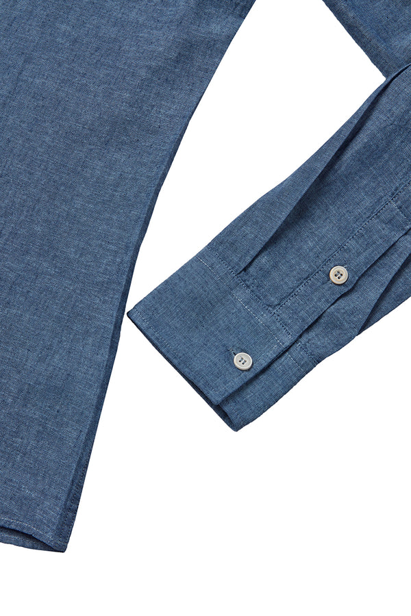 LOP519R エンブロイダリーリネンシャツ / JEANS インディゴ