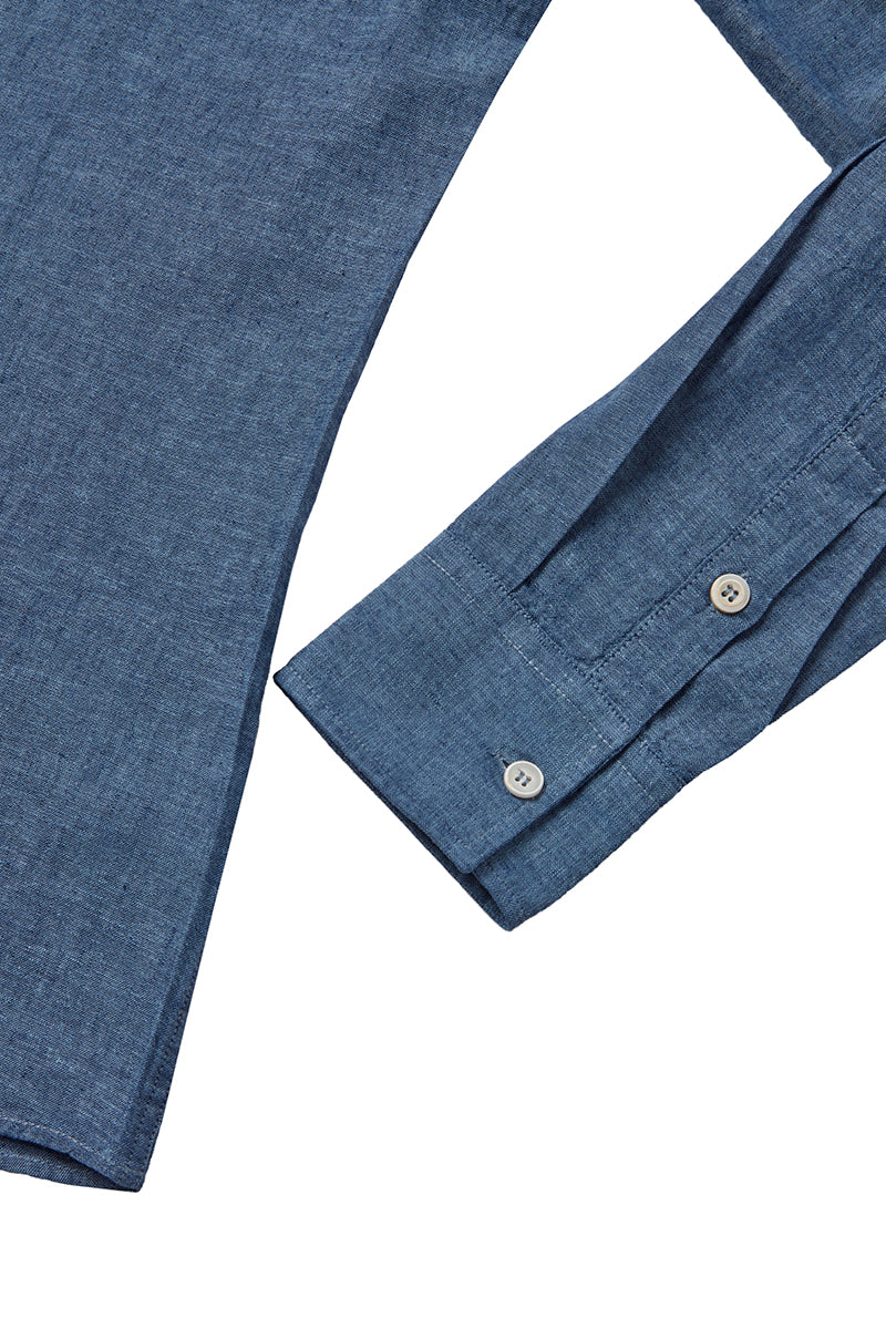 LOP519R エンブロイダリーリネンシャツ / JEANS インディゴ