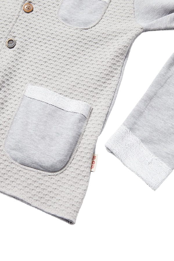 KAOS 日本別注 ラフエッジ・ディテール コットンパッチワークジャケット / GRIGIO グレー