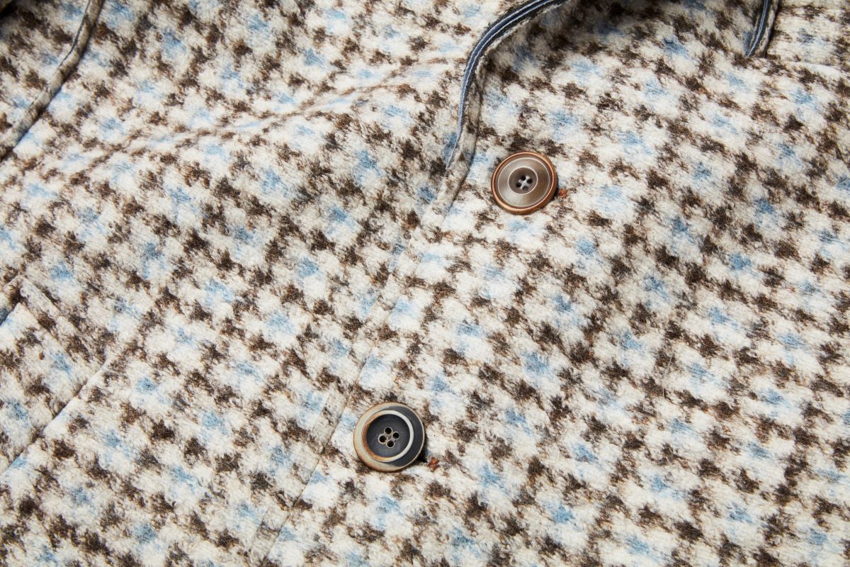 レトロパターンボンディングチェスターコート / Col:VAR2 ブラウン系