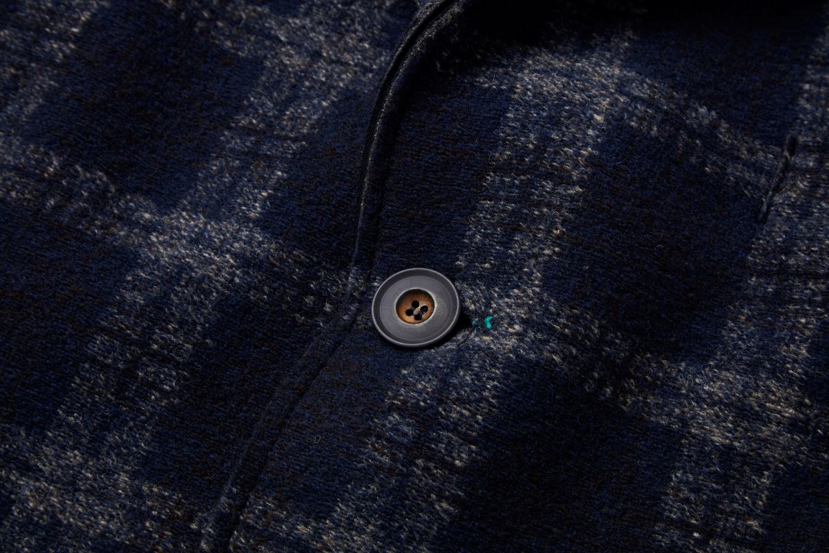 ボンディングチェックチェスターコート / Col: VAR2 ブラック系