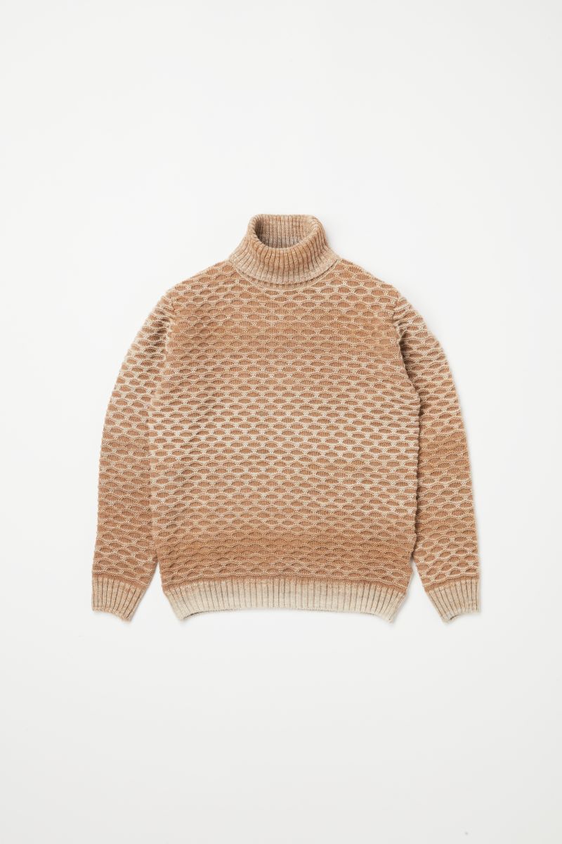 24AW】Honeycomb turtleneck knit 074741712 BOB BOX / VAR2 