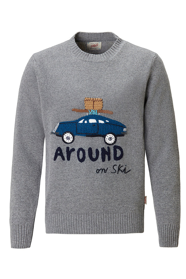 SCOTT ハンドステッチヴィンテージモチーフニット / COL:GRIGIO グレー系