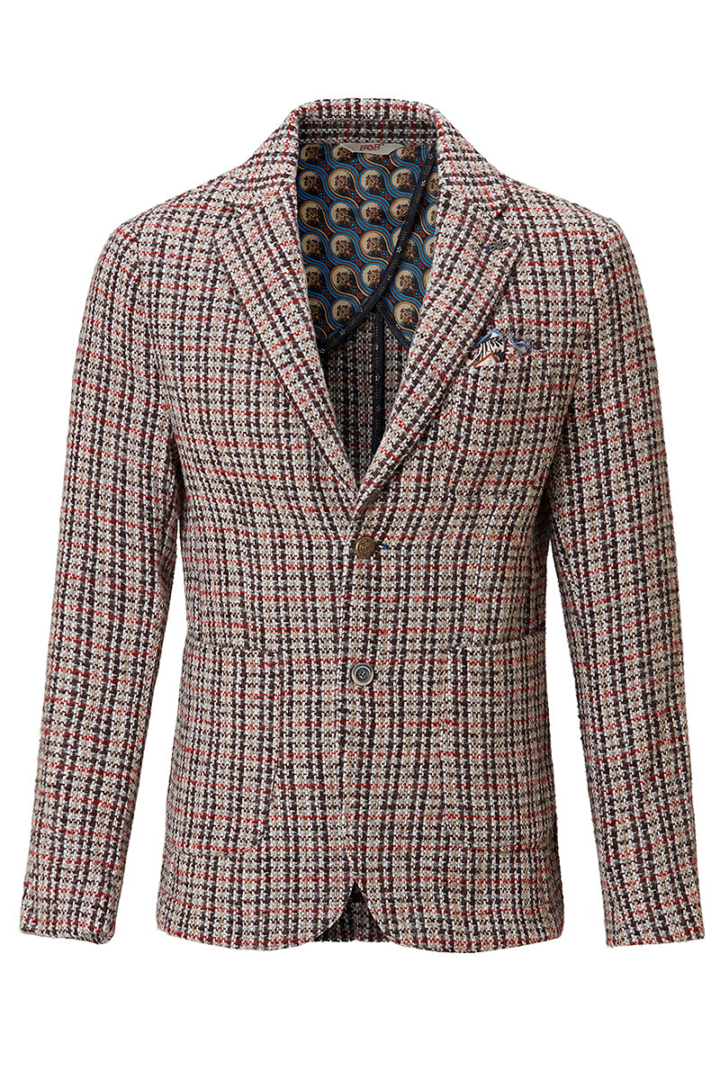 POCK123T ガンクラブチェックパターンジャケット / Col:VAR1 レッド系