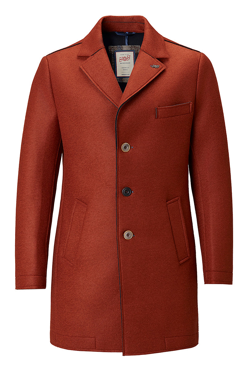 AND153 ボンディングチェスターコート / COL:RUGGINE オレンジ系