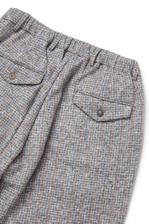 RUN203シャドーストライプウールパンツ / COL:VAR1 グレー系