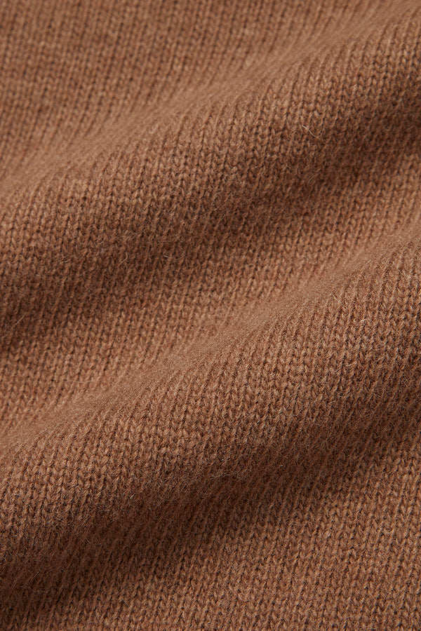 BOND メッセージエンブロイダリーニット / COL:BISCOTTO ブラウン系