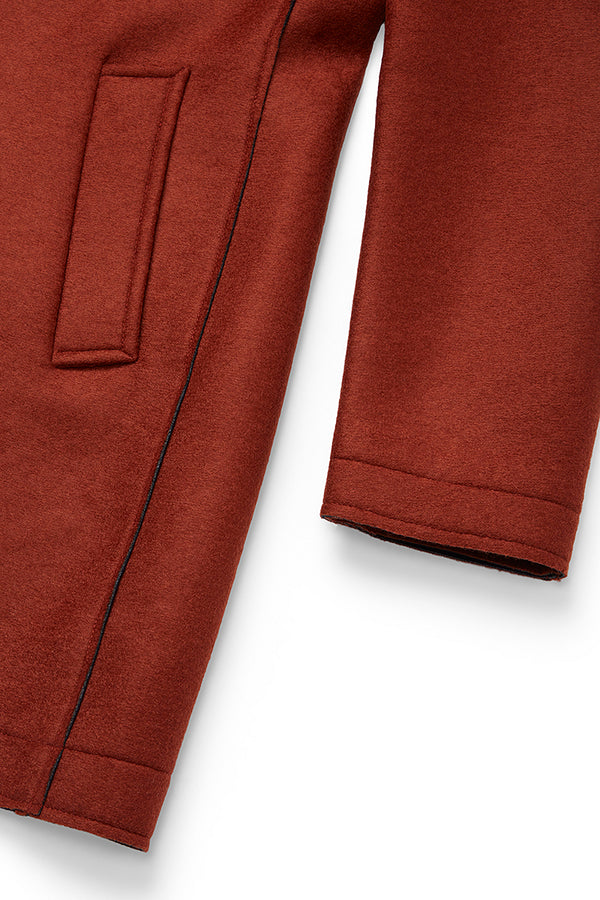 AND153 ボンディングチェスターコート / COL:RUGGINE オレンジ系