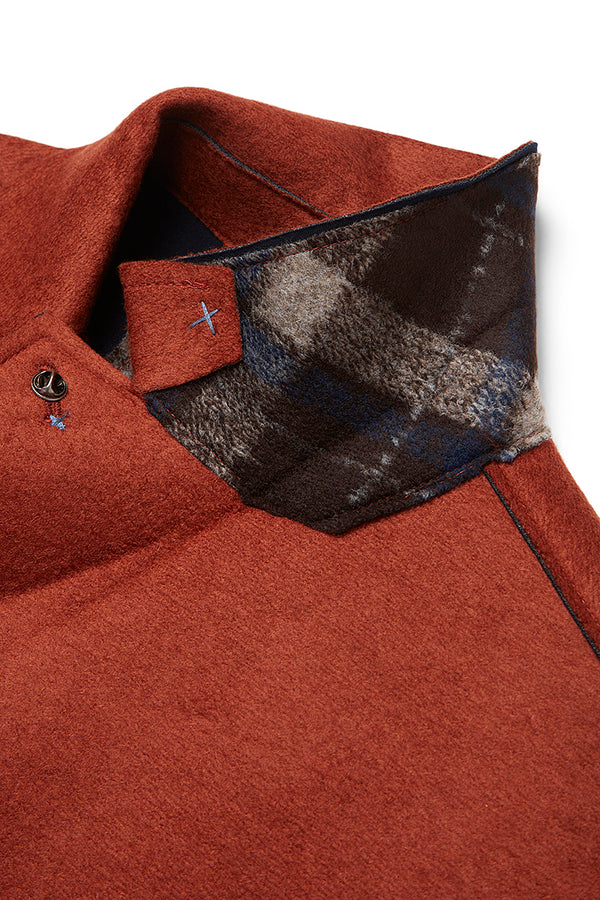 AND153 ボンディングチェスターコート / COL:RUGGINE オレンジ系