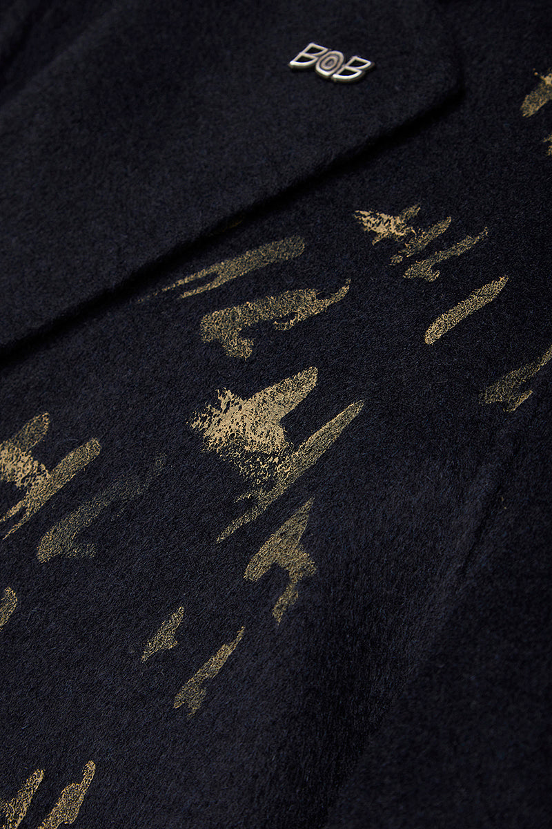 OPEN ハンドペイントデザインチェスターコート / COL:NOTTE ネイビー系