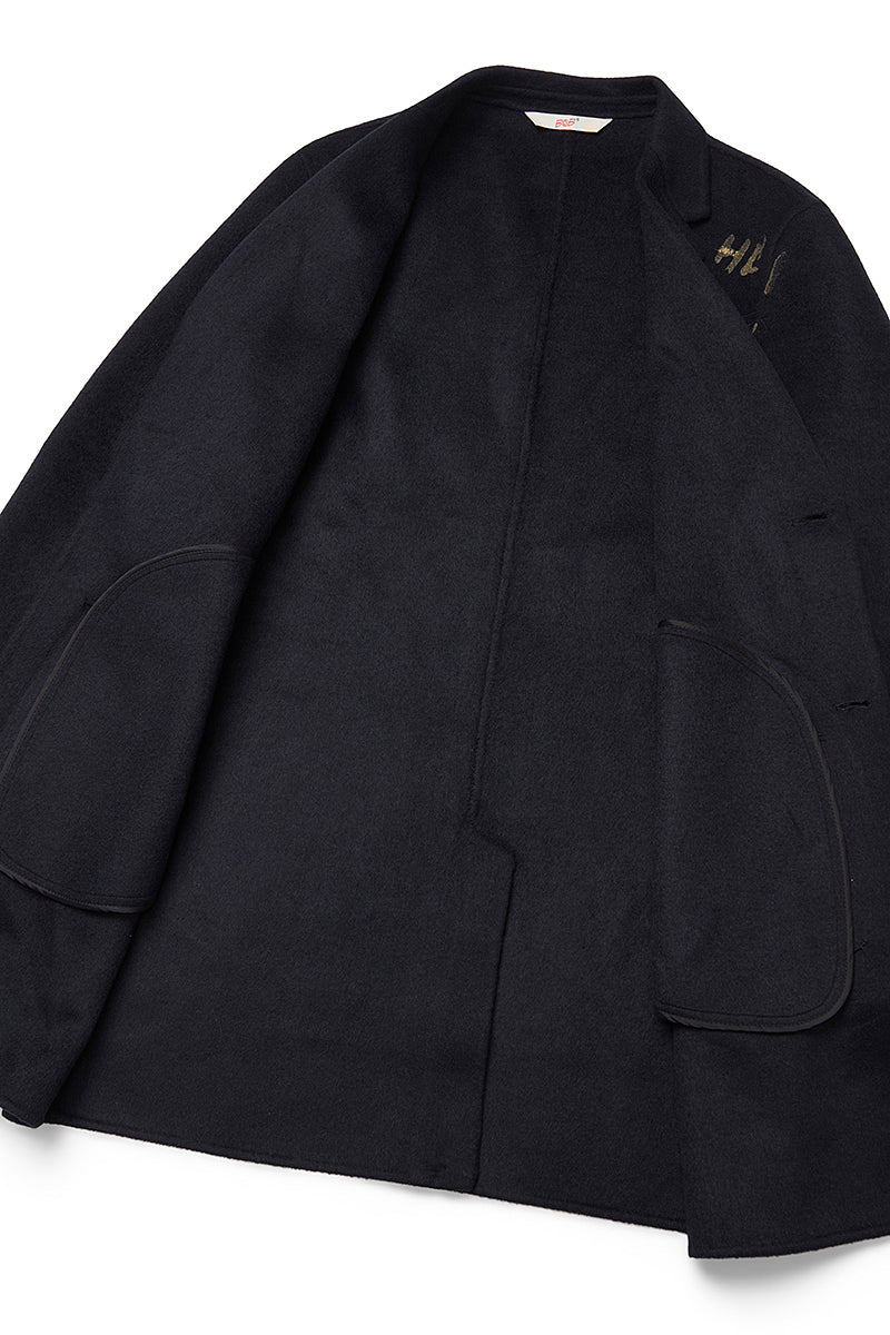 OPEN ハンドペイントデザインチェスターコート / COL:NOTTE ネイビー系