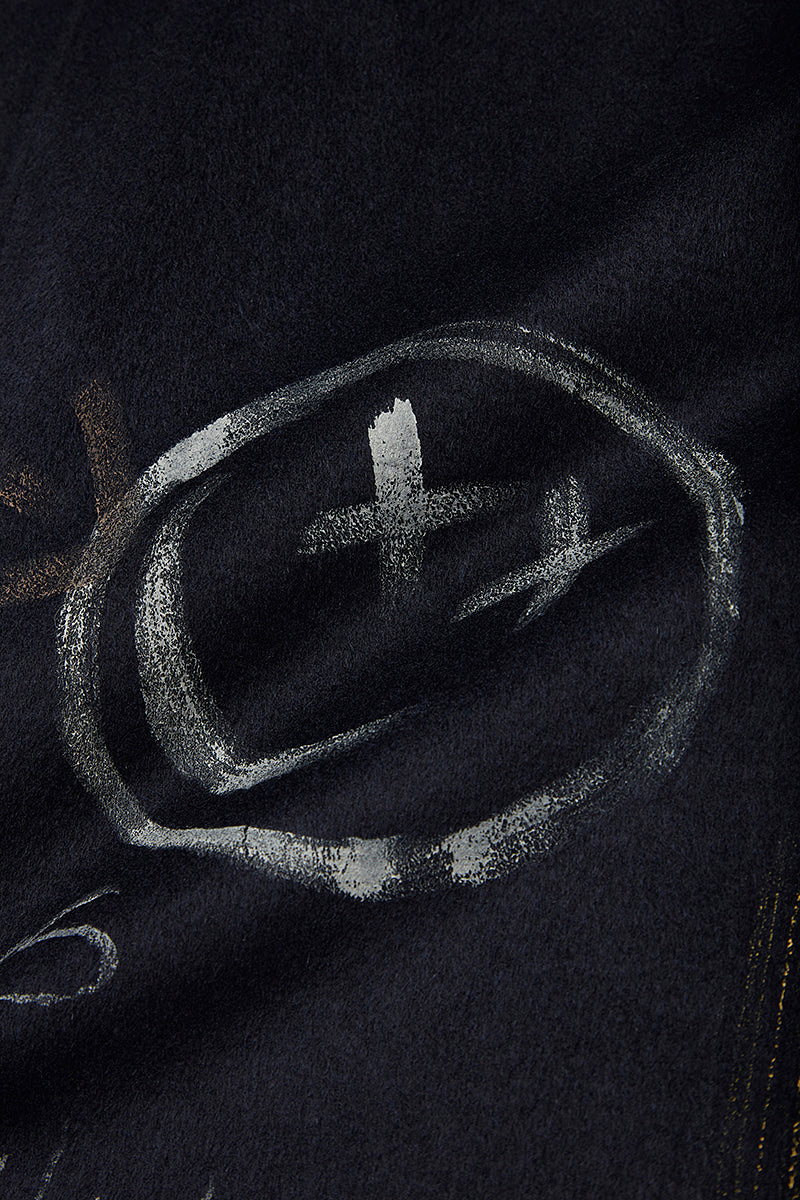 OPEN ハンドペイントデザインチェスターコート / COL:NOTTE ネイビー系