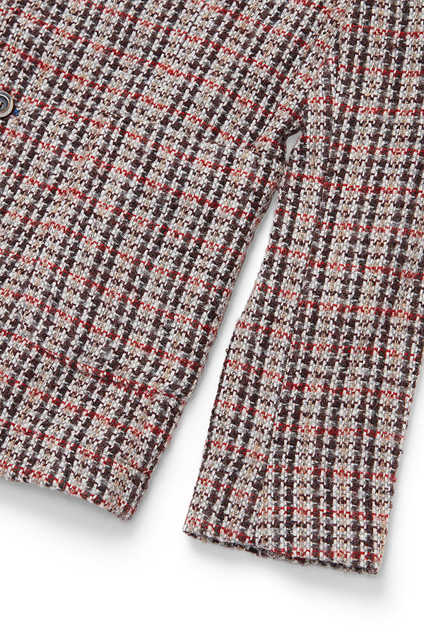 POCK123T ガンクラブチェックパターンジャケット / Col:VAR1 レッド系