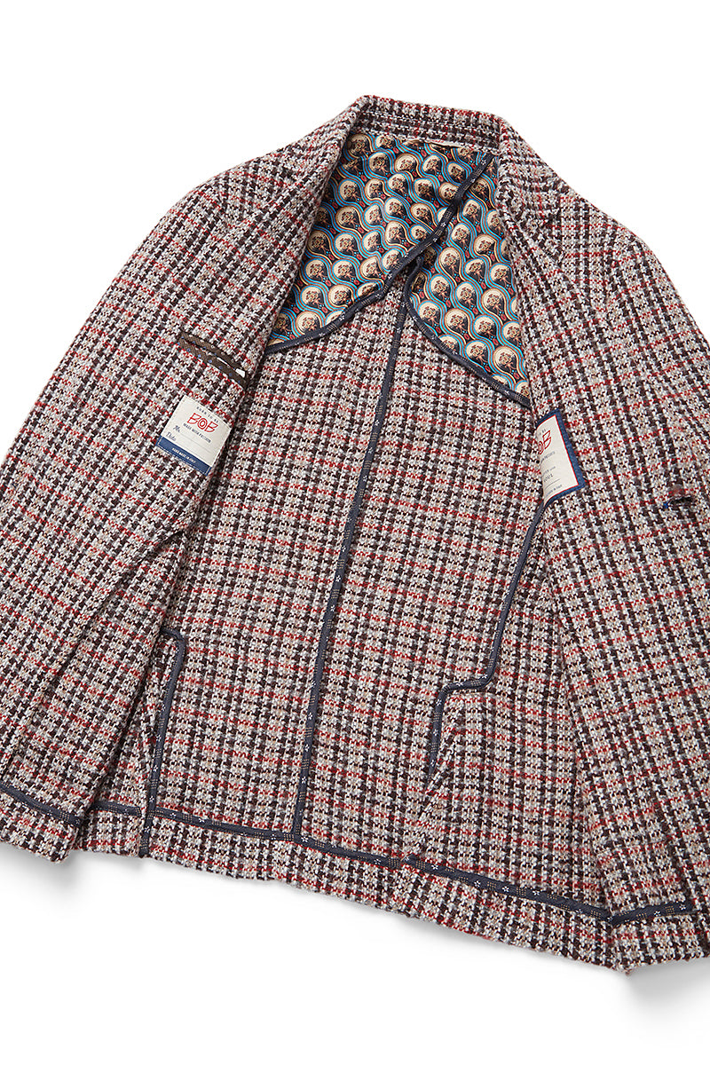 POCK123T ガンクラブチェックパターンジャケット / Col:VAR1 レッド系