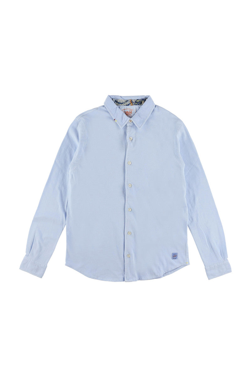 ストレッチ フルスリーブポロシャツ / Col:SKY