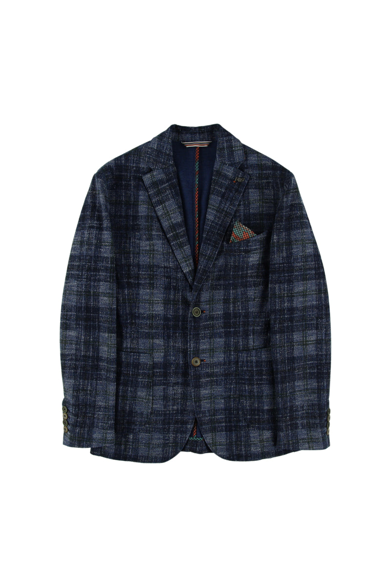 チェックパターンイージージャケット / Col:VAR3 ネイビー系