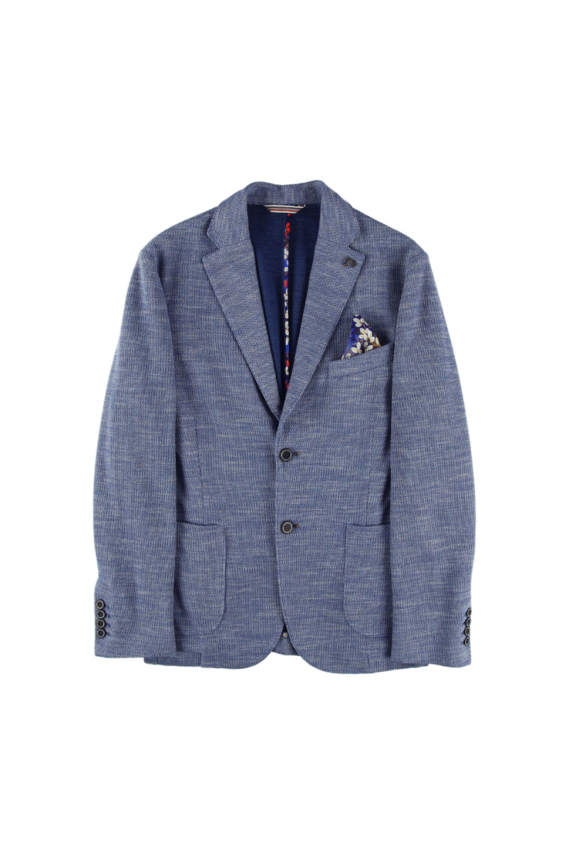 プリントパターンニットジャケット / Col:BRUCIATO ブラウン系