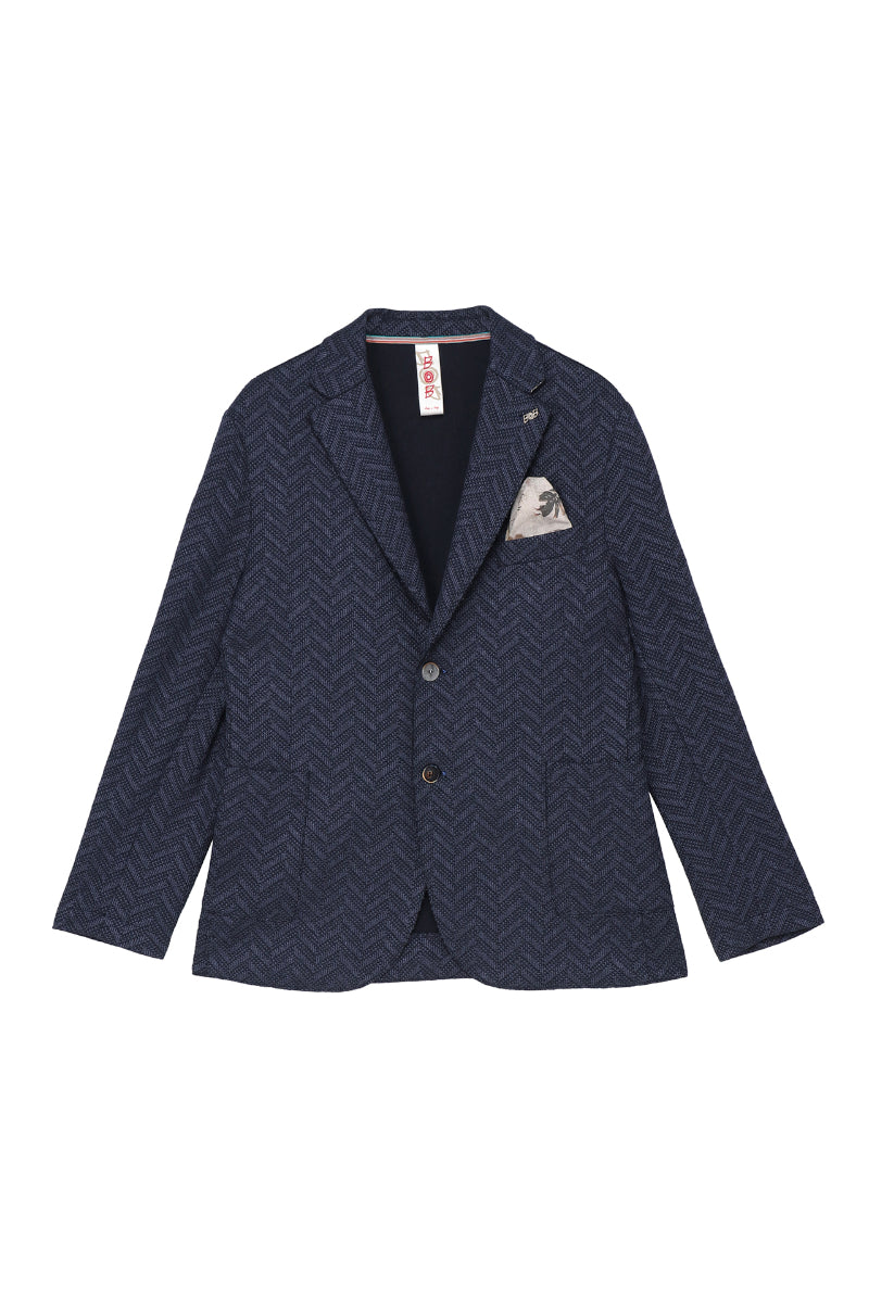 ビッグヘリンボーンジャケット / Col:VAR2 ネイビー系