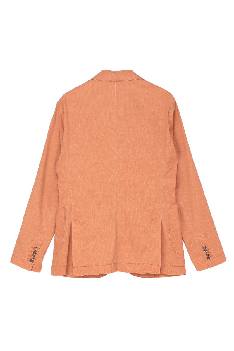 デニムライクコットンストレッチジャケット / Col:PESCA オレンジ系