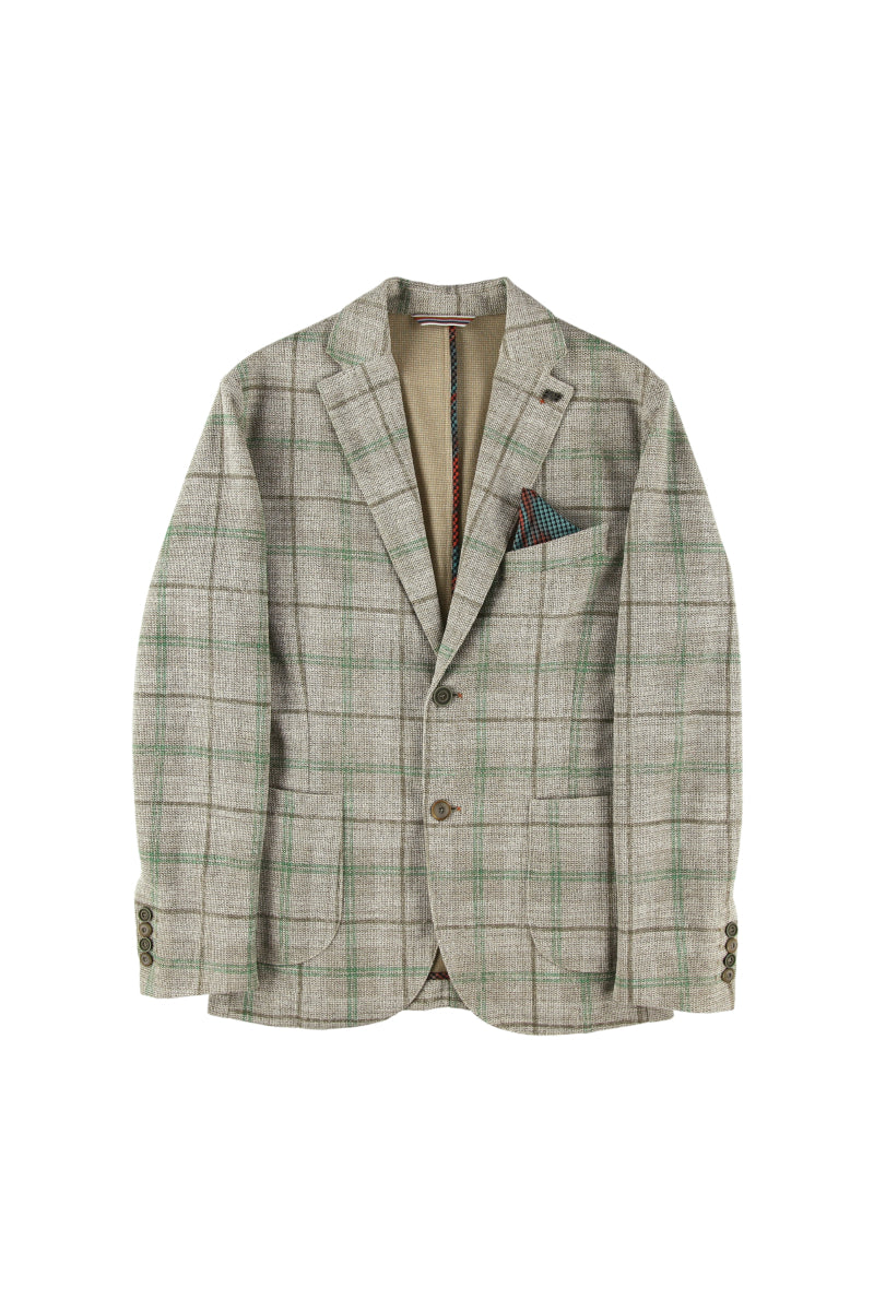 チェックパターンイージージャケット / Col:VAR1 グレー系