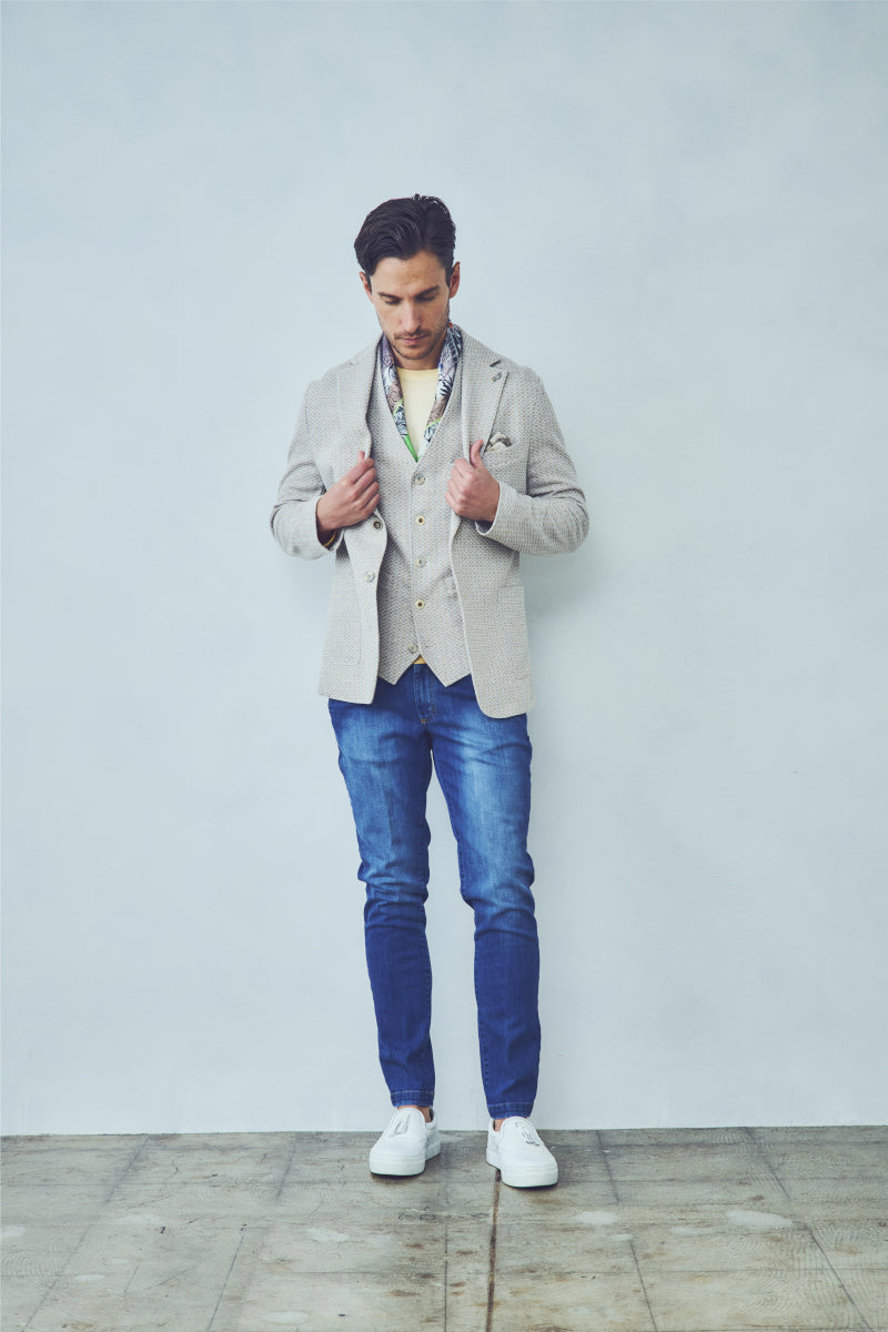 リネンテイストジレ / Col:SABBIA サンドベージュ