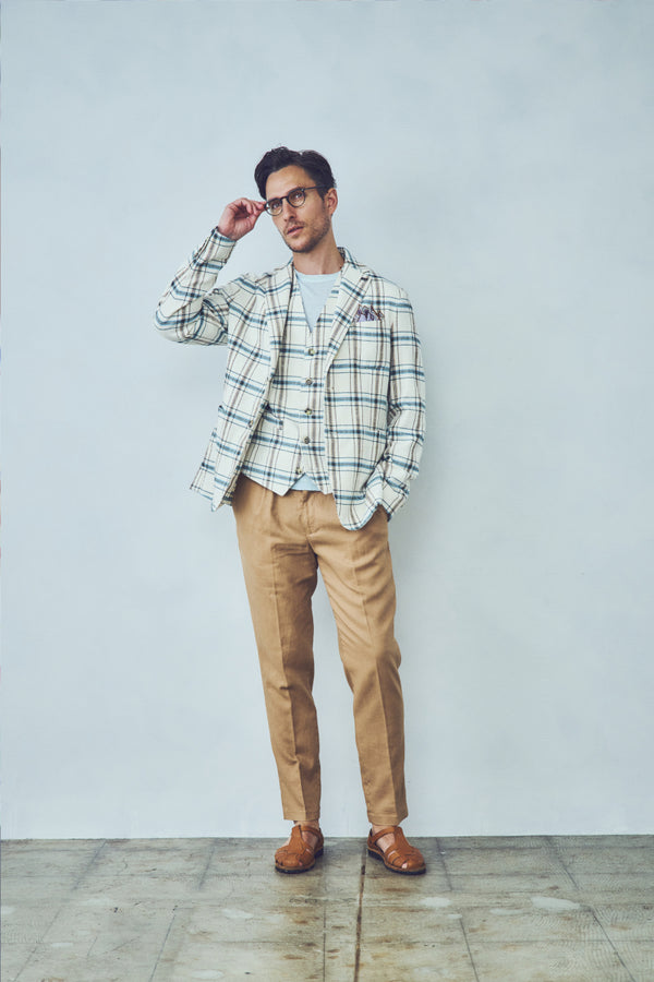 チェックパターンジレ / Col:VAR1 グリーンチェック