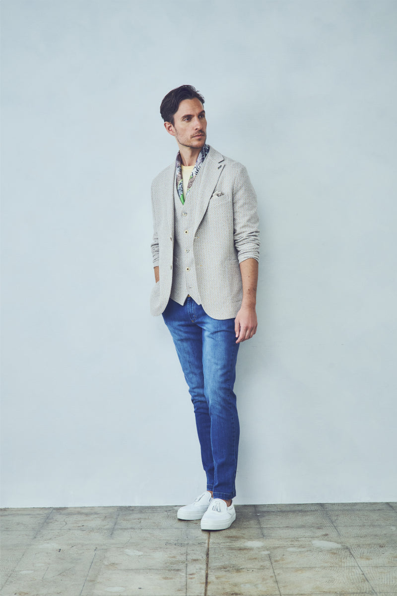 リネンテイストジレ / Col:SABBIA サンドベージュ