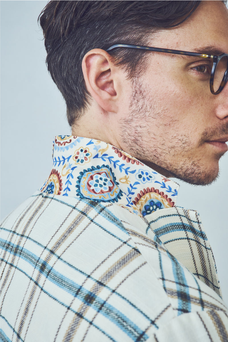 チェックパターンジャケット / Col:VAR1 グリーンチェック