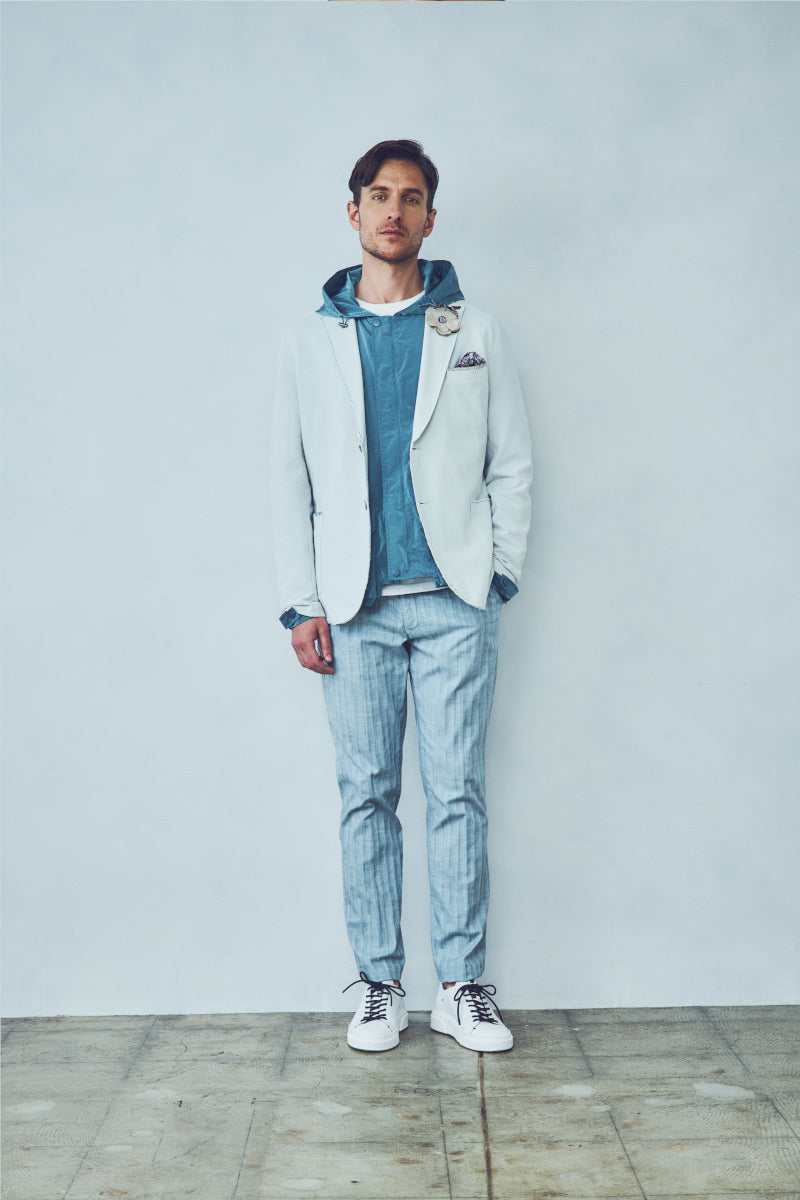 ハンドステッチライトジャケット / Col:PERLA パールグレー