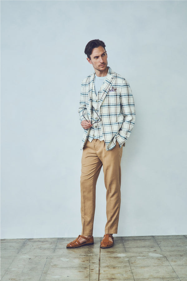 チェックパターンジャケット / Col:VAR1 グリーンチェック