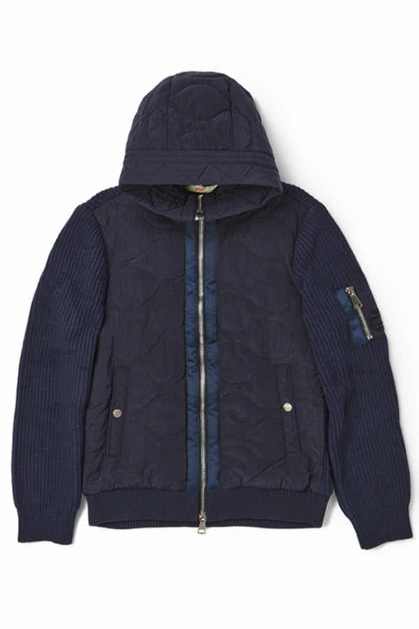 キルティングニットスリーブブルゾン / Col:GRIGIO